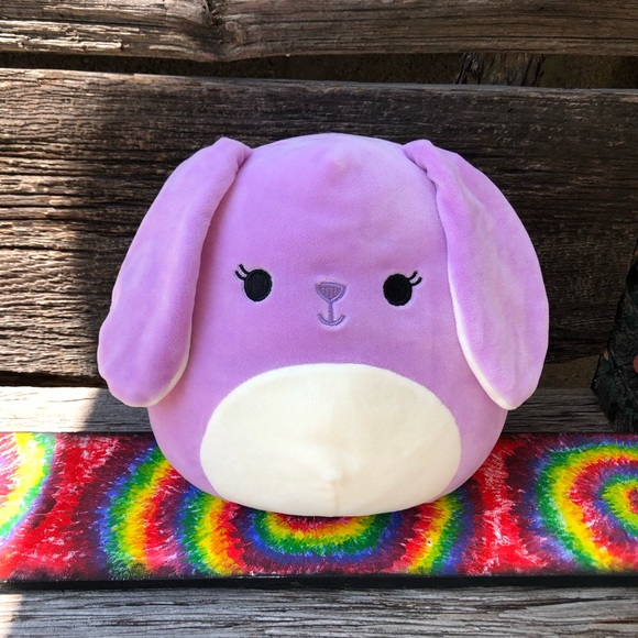 💜Squishmallows Bubbles purple Bunny Squishmallow 8” h Easter rabbit plush 💜 - Picture 1 of 11